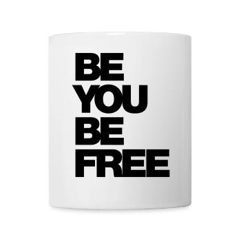 Typo Be You Be Free Diversité hf 1C - Mug blanc - blanc - Devant