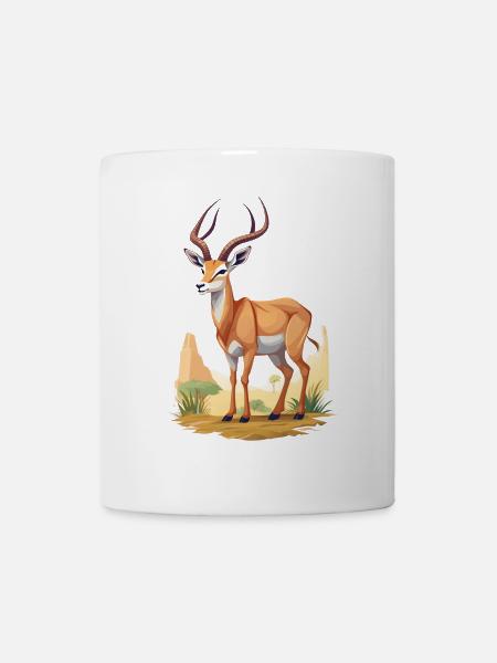 Antilope in der Savanne - Tasse - Weiß
