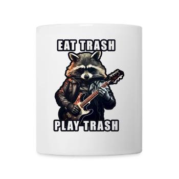 Guitare raccoon métalleux - Mug blanc - blanc - Devant