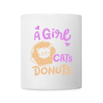 Donut- und Katzenliebhaber - Tasse - Weiß - Vorne