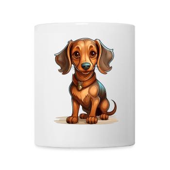A cute dachshund - Mug - white - Front