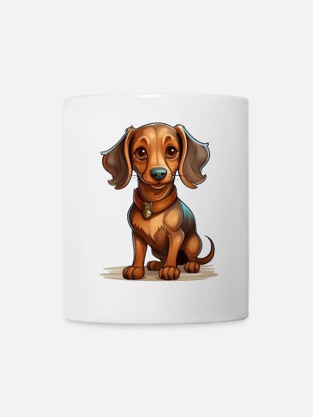 Ein niedlicher Dackel - Tasse - Weiß