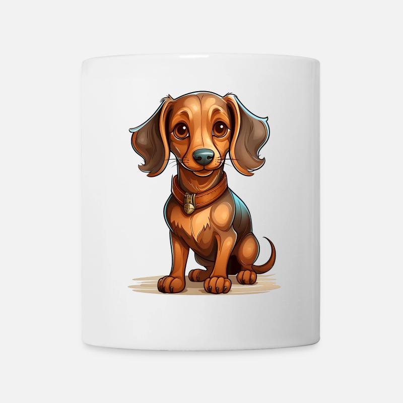 Ein niedlicher Dackel - Tasse - Weiß