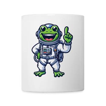 frog astronaut cool grinning space universe - Mug - white - Front