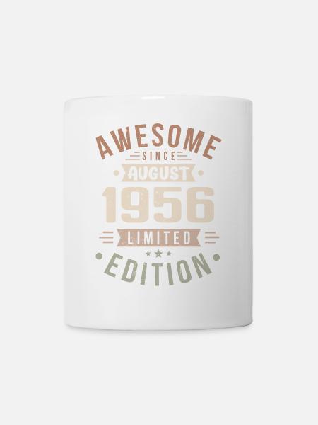 August 1956 Geburtstag im August 1956 Vintage 1956 - Tasse - Weiß