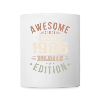 August 1986 Geburtstag im August 1986 Vintage 1986 - Tasse - Weiß - Vorne