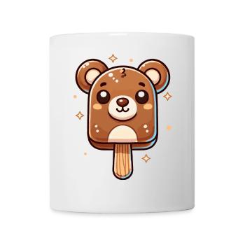 Cute Teddy Bear Ice Cream Motif for Summer - Mug - white - Front