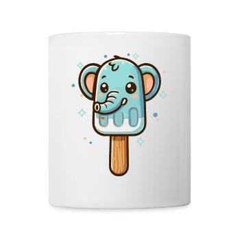 niedliches Elefant-Eis-Motiv für den Sommer - Tasse - Weiß - Vorne