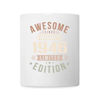August 1946 Geburtstag im August 1946 Vintage 1946 - Tasse - Weiß - Vorne