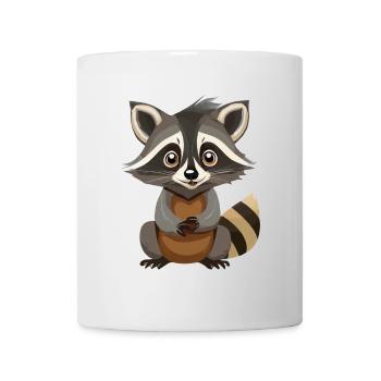 Raton laveur mignon - Mug blanc - blanc - Devant
