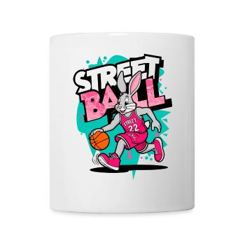 Basketball Hase - Tasse - Weiß - Vorne