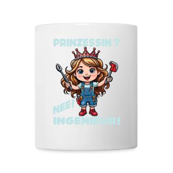 La princesse devient ingénieure mécanicienne - Mug blanc - blanc - Devant