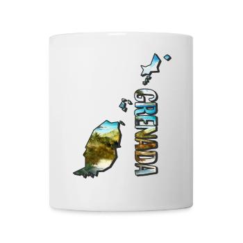 Carte à l’aquarelle de la Grenade - Mug blanc - blanc - Devant