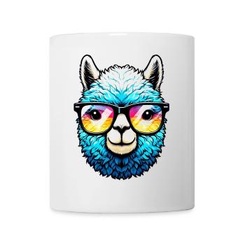 Alpaca with Sunglasses - Mug - white - Front