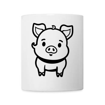 cochon - Mug blanc - blanc - Devant