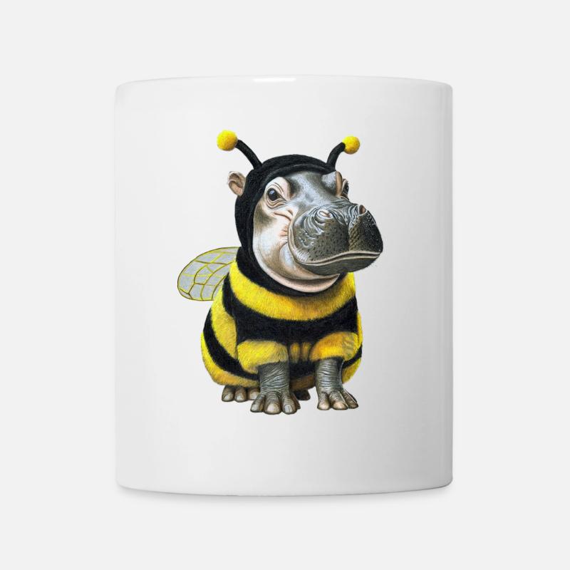 Abeille hippopotame 2 - Mug blanc - blanc