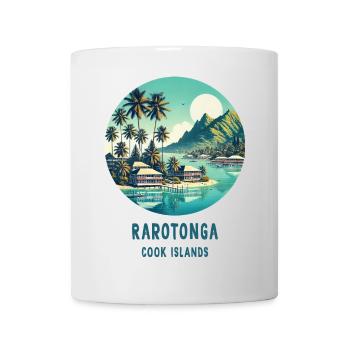 Parotonga Cook Islands sea palm trees - Mug - white - Front