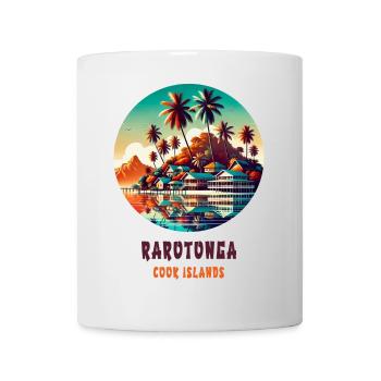Parotonga Cook Islands retro beach - Mug - white - Front