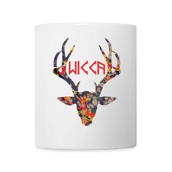 hirschkopf mit wicca e 202 - Tasse - Weiß - Vorne