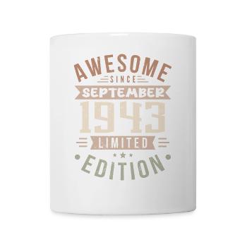 1943 Septembre Anniversaire Né en septembre 1943 - Mug blanc - blanc - Devant