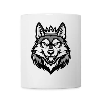 Husky Dog Head Crown - Mug - white - Front
