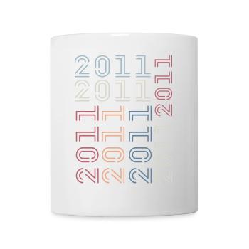 Né en 2011 Cadeau Anniversaire 2011 Retro 2011 - Mug blanc - blanc - Devant
