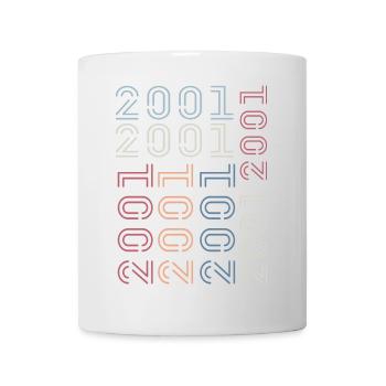 Geboren im Jahr 2001 Geburtstagsgeschenk 2001 Retro 2001 - Tasse - Weiß - Vorne