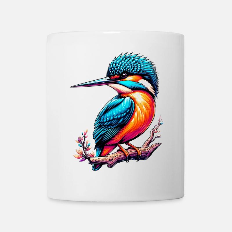 Eisvogel - Tasse - Weiß