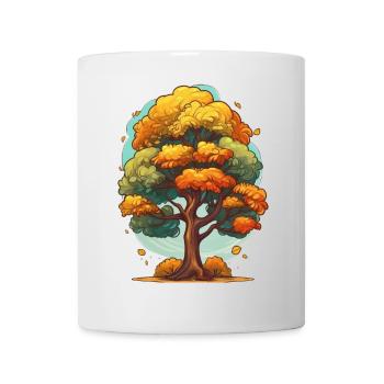 Ein Baum im Herbst - Tasse - Weiß - Vorne