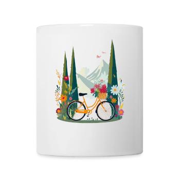Fahrrad Ausflug - Tasse - Weiß - Vorne