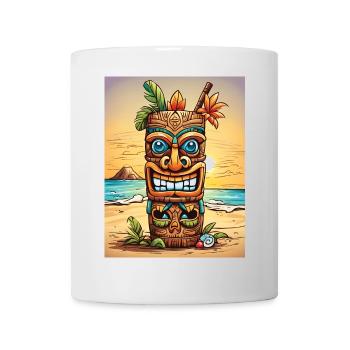 Tiki Statue - Tasse - Weiß - Vorne