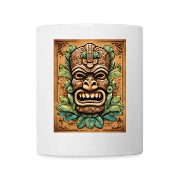 Masque Tiki - Mug blanc - blanc - Devant