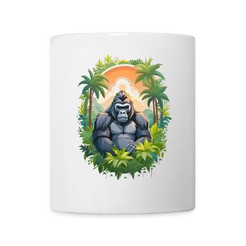 Gorilla im Dschungel - Tasse - Weiß - Vorne