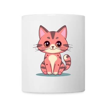 Kawaii Katze - Tasse - Weiß - Vorne