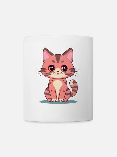 Kawaii Katze - Tasse - Weiß