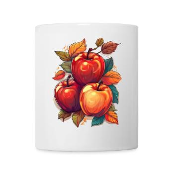Äpfel im Herbst - Tasse - Weiß - Vorne