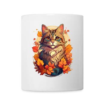 Cat in autumn - Mug - white - Front
