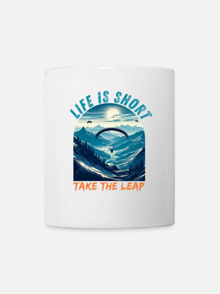 Parapente au-dessus des montagnes alpines - T-shirt parapente - Mug blanc - blanc