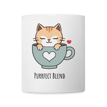 Cat love in a teacup - Mug - white - Front