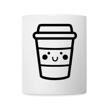 Kaffeebecher - Tasse - Weiß - Vorne