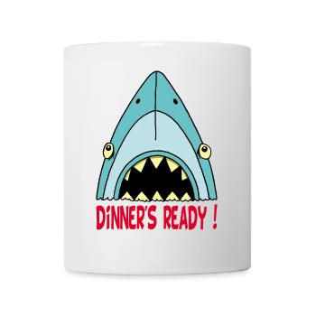 Hungriger Hai - Tasse - Weiß - Vorne
