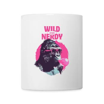 Gorilla with Sunglasses and Chewing Gum Pink - Mug - white - Front