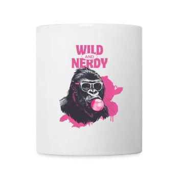 Gorilla with Sunglasses and Chewing Gum Pink - Mug - white - Front