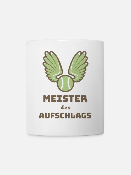 Meister des Aufschlags - Tasse - Weiß