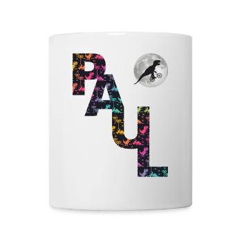 PAUL - Beau prénom de garçon avec dinosaure - Mug blanc - blanc - Devant