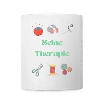 My therapy: crochet & sewing - Mug - white - Front