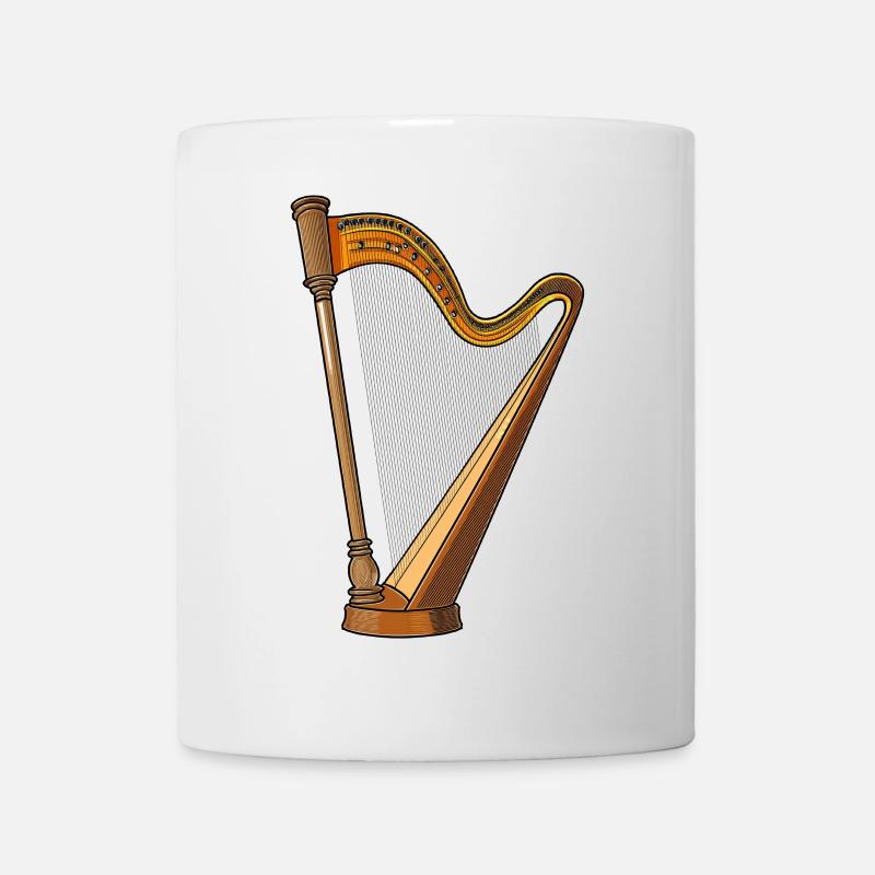 Harfe - Tasse - Weiß