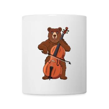 Ein Bär, der Cello spielt - Tasse - Weiß - Vorne