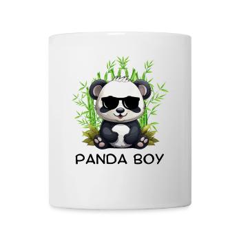 Panda Boy: Panda Design with Glasses - Mug - white - Front