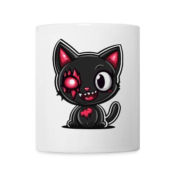 Katze Halloween Lustig Baby - Tasse - Weiß - Vorne